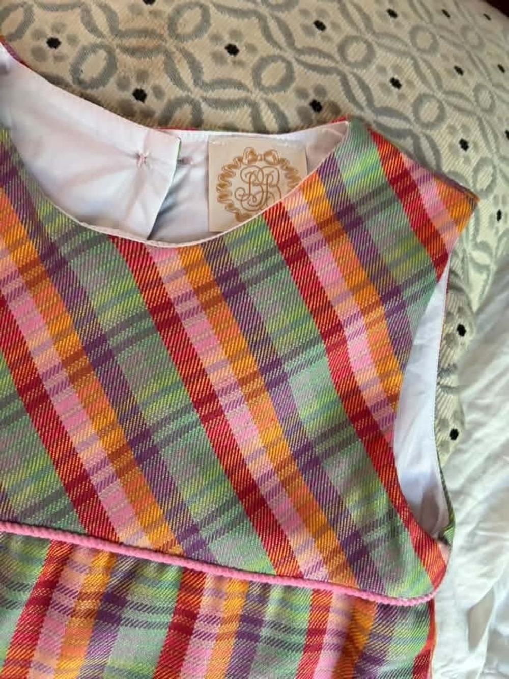 The Beaufort Bonnet Co Plaid Fall Dress Size 8 - Picture 3 of 4